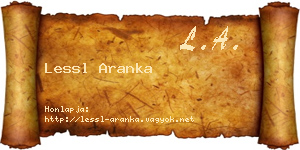 Lessl Aranka névjegykártya